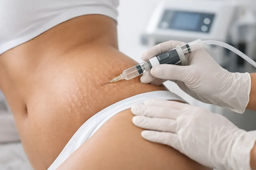 ¿Funciona la carboxiterapia para estrías recientes?